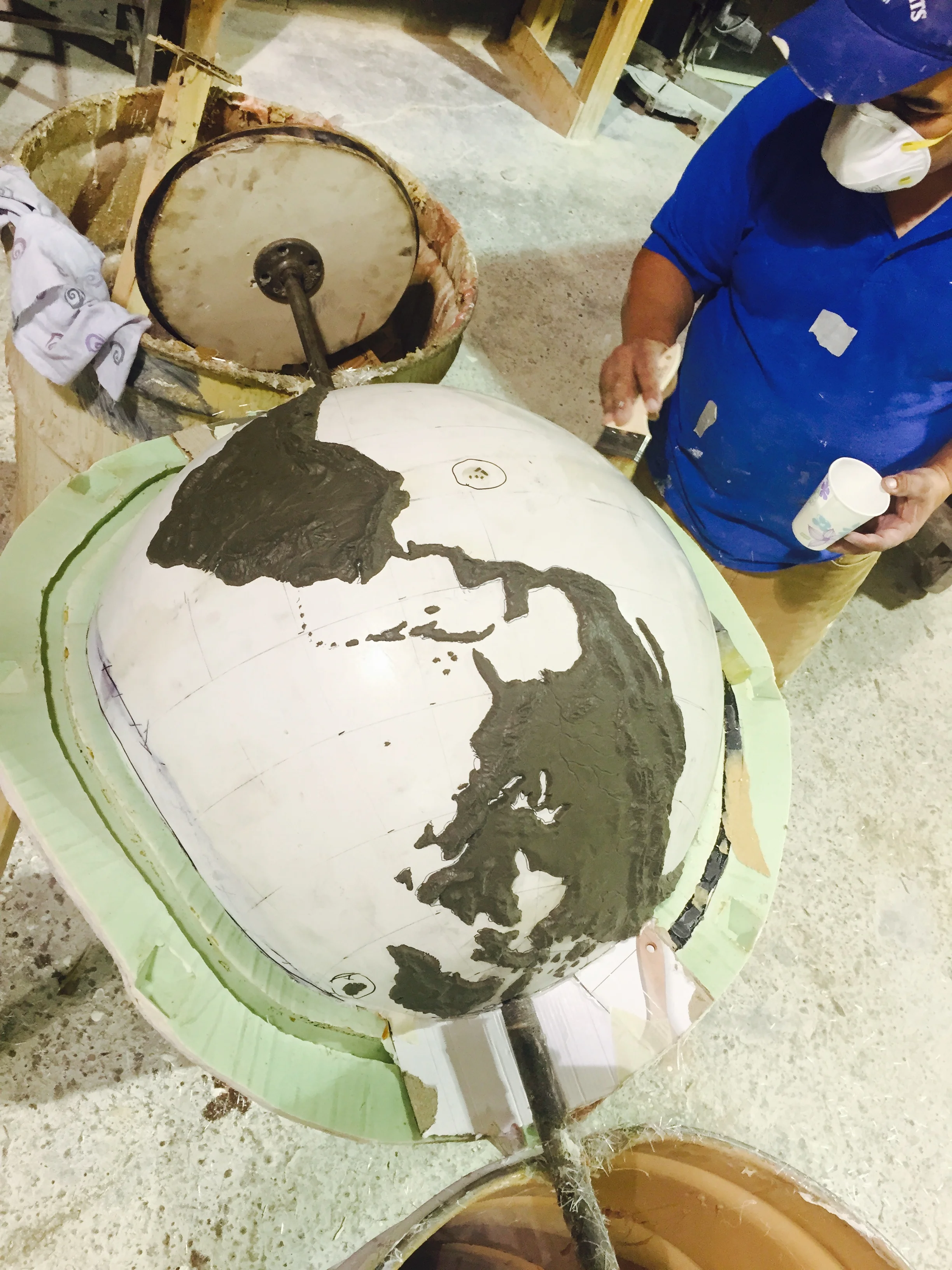 Fiberglass Earth Sculpture (Fiberglass Art) — Chicago Fiberglass Works