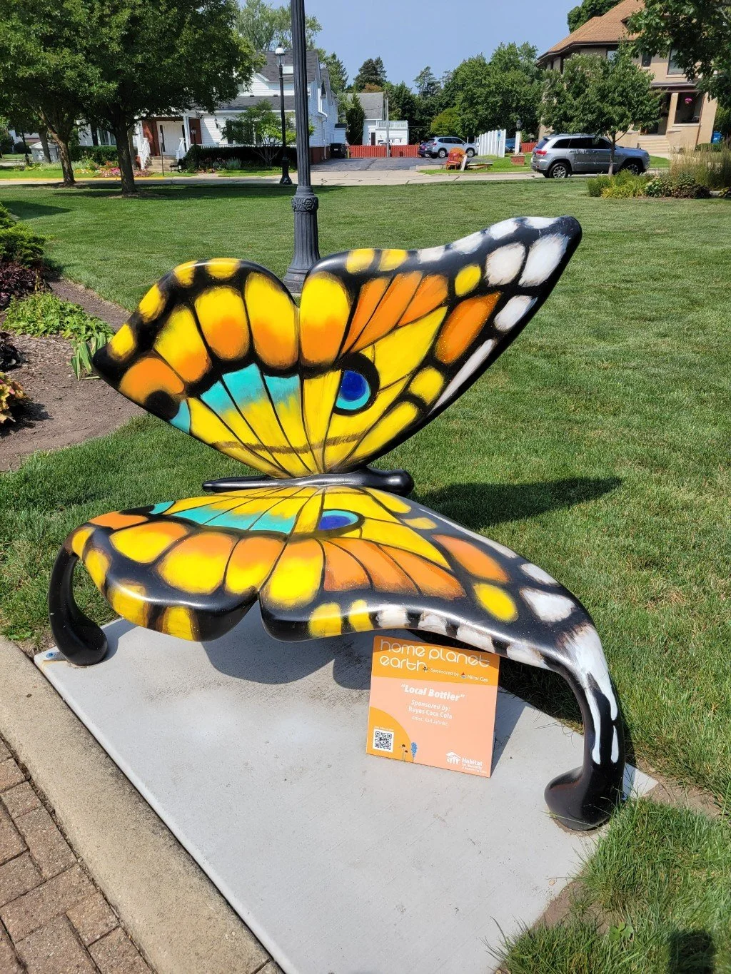 Fiberglass Butterfly Bench