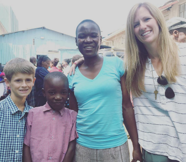 Kylie and Wheeler White with clients from the center in the Sinai community. 