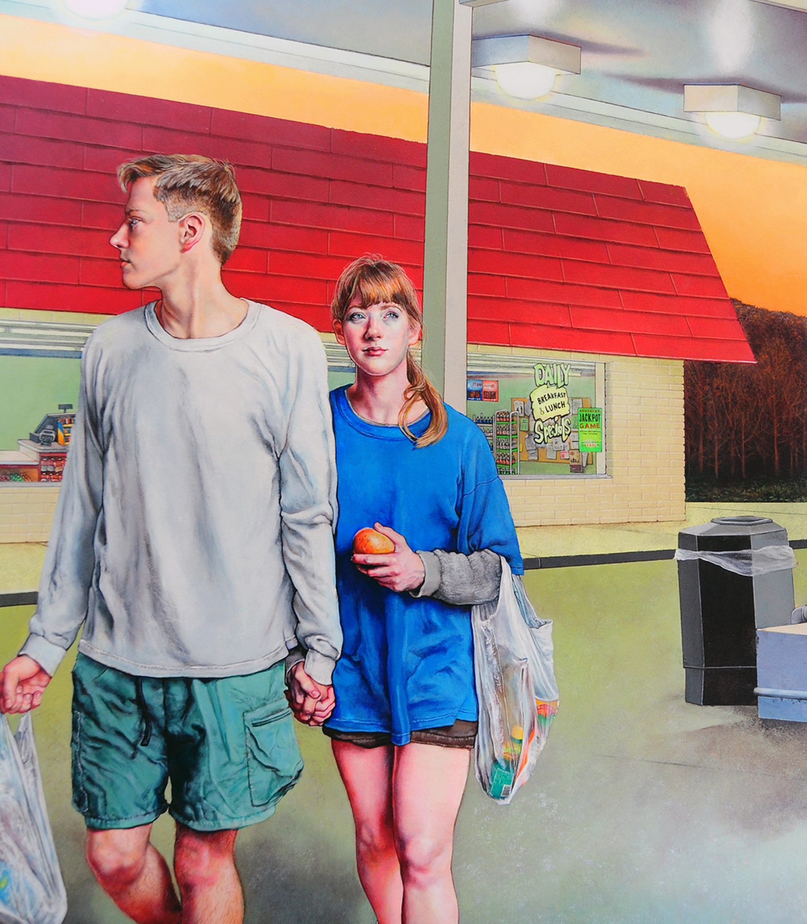 Detail of "Sundown, Arkansas," by Emma Steinkraus