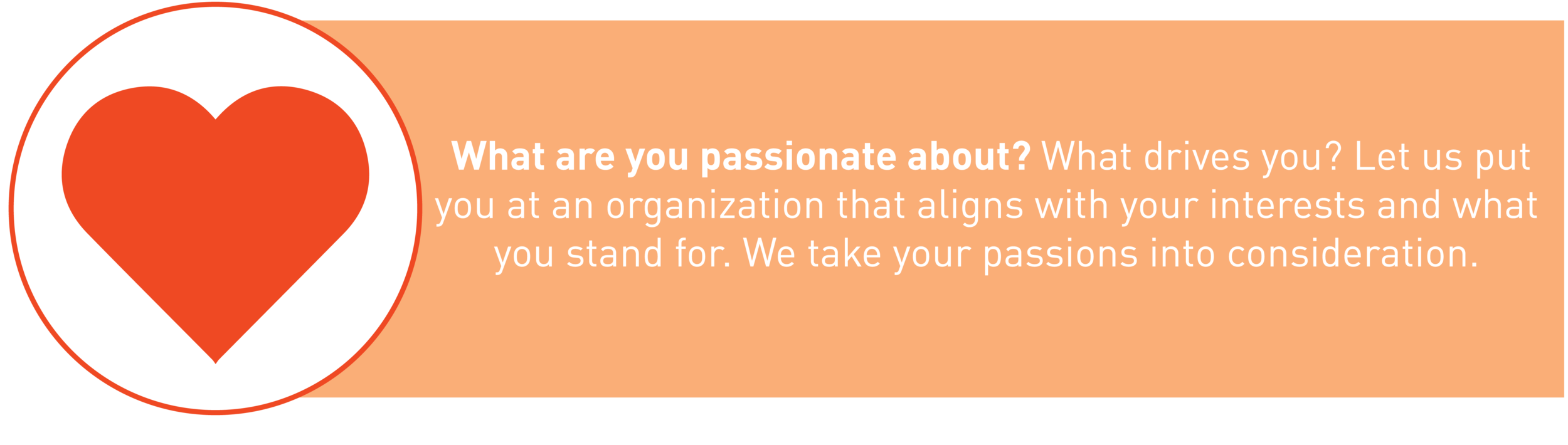 What are you passionate about? Matching graphic about your passions