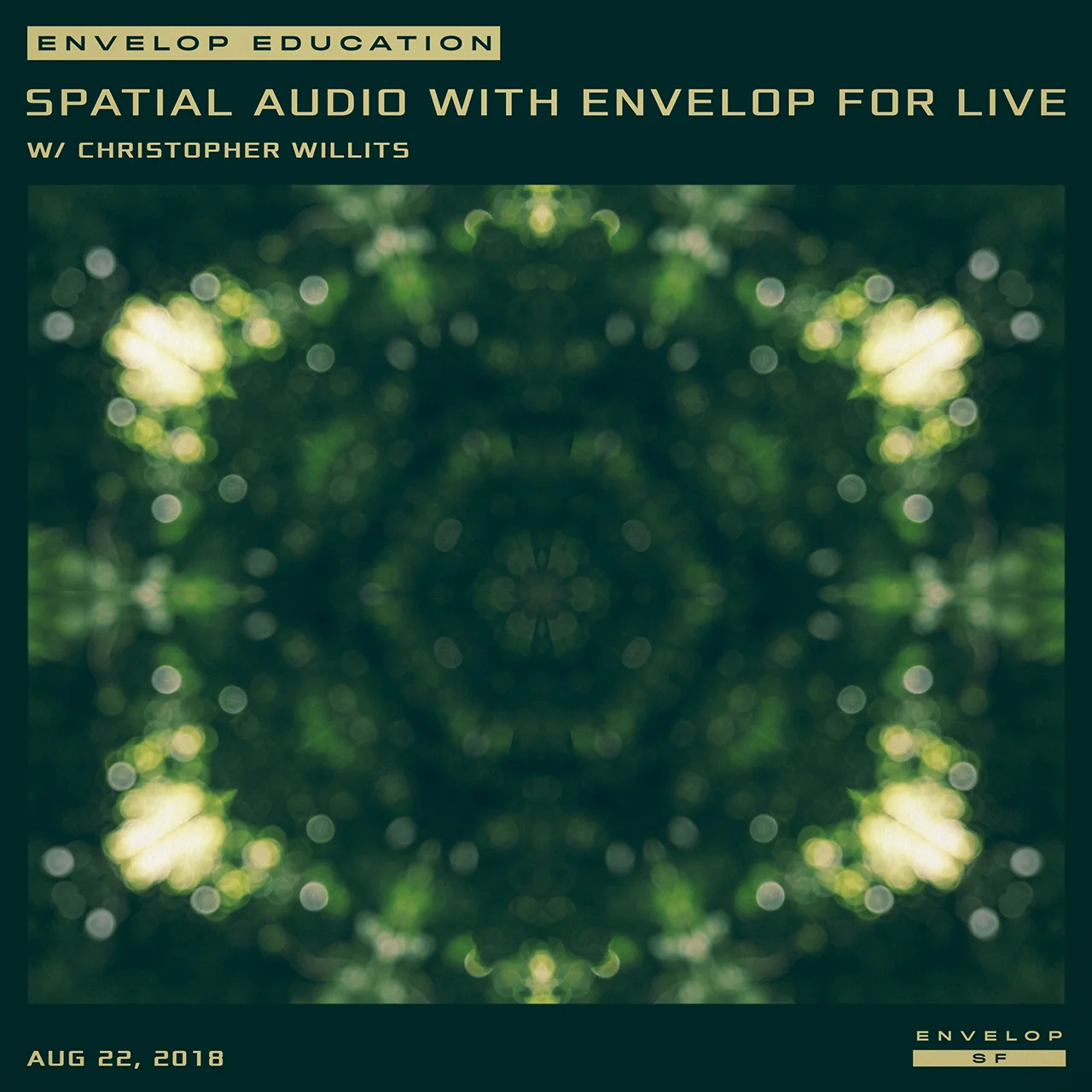 Spatial Audio Workshop with Envelop For Live w/ Christopher Willits Wed August 22, 2018 | At Envelop SF | 7:00 PM Doors