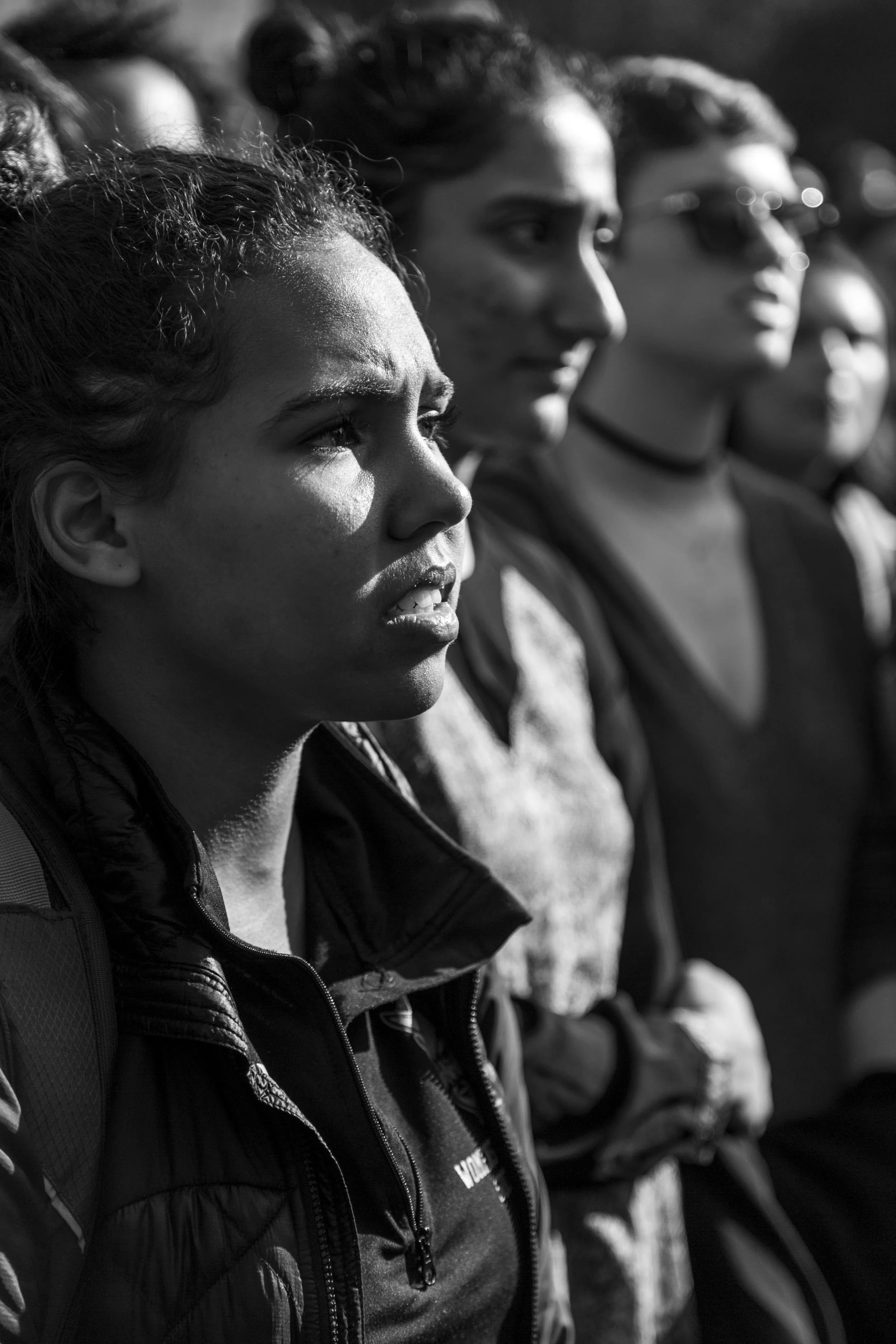 An NYU student led walk out in Washington Square Park against the Trump campaign.