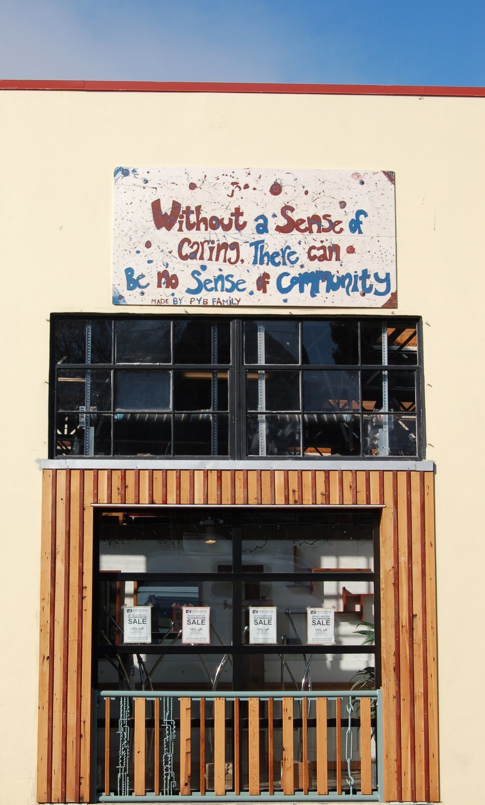 “Without a sense of caring, there can be no sense of community.”