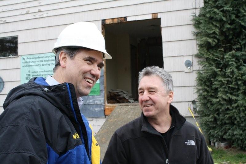  Senator Merkeley with Executive Director of SHI