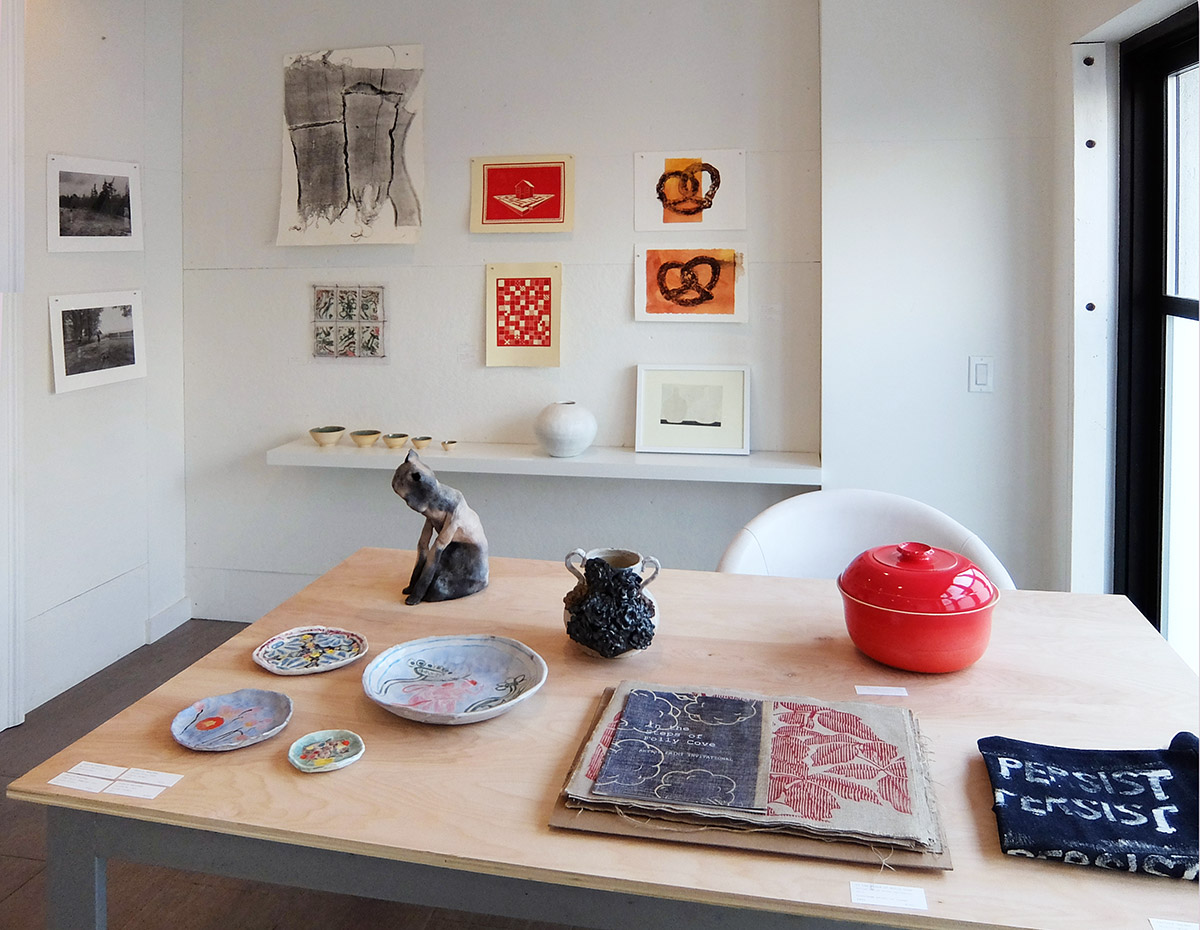 Installation: Afternoon on the Grass and Summer Day in the Valley (on left wall)