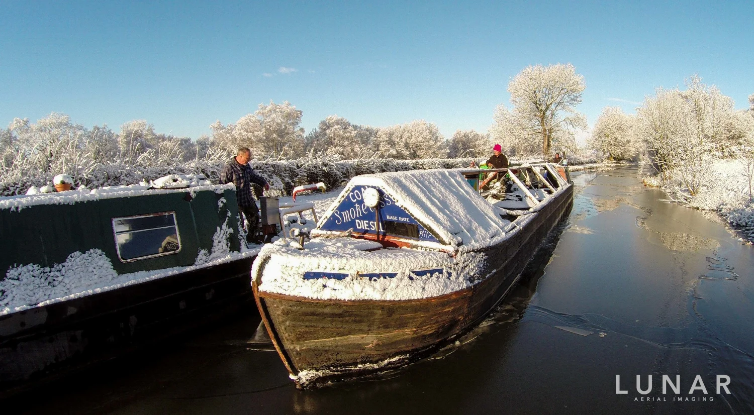Macclesfield canal, Cheshire, Drone aerial photograph by LUNAR Aerial Imaging