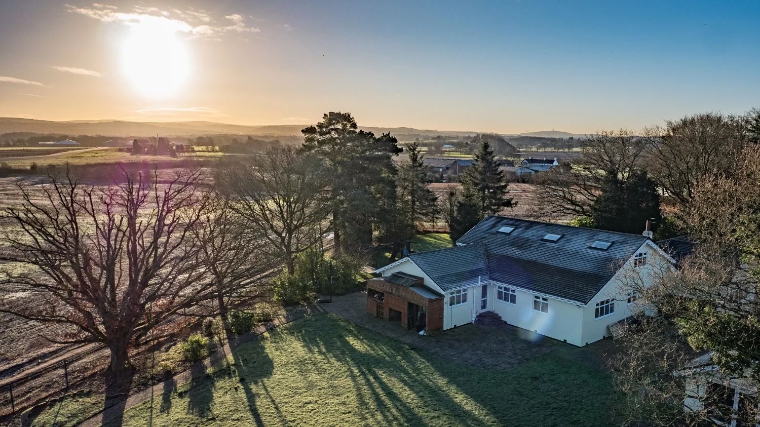Estate agent and property drone aerial photography in Cheshire