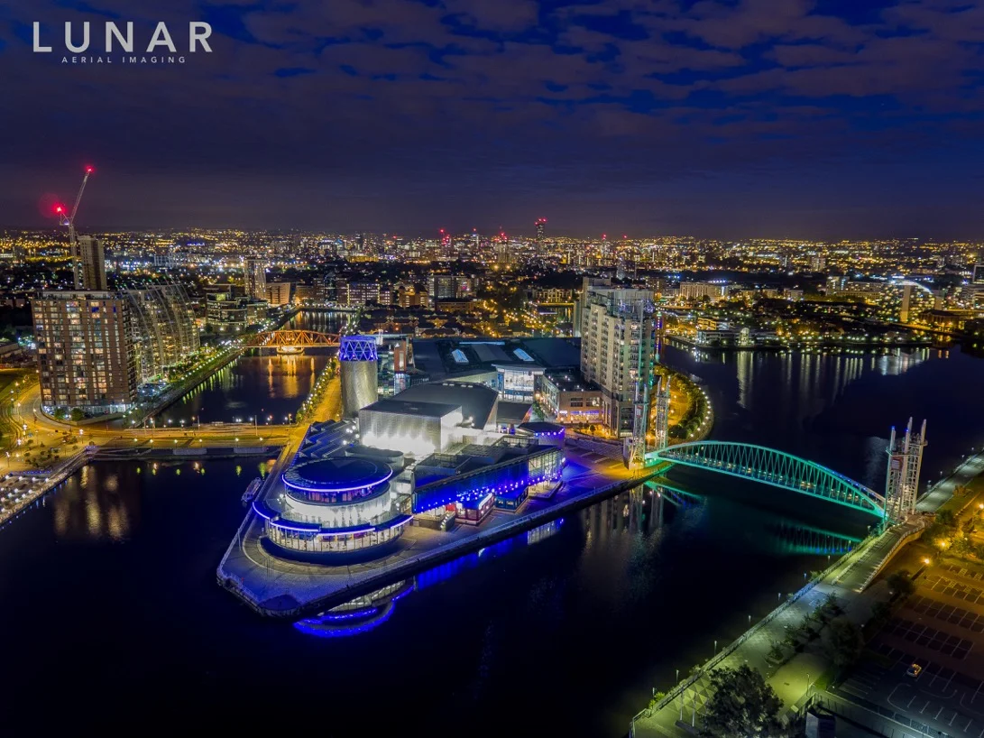 Drone photo, Lunar, The Lowry, night.jpeg