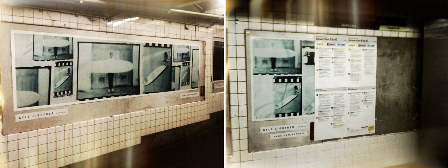 Kyle Lightner for Vans Subway Ads • Brooklyn NY.