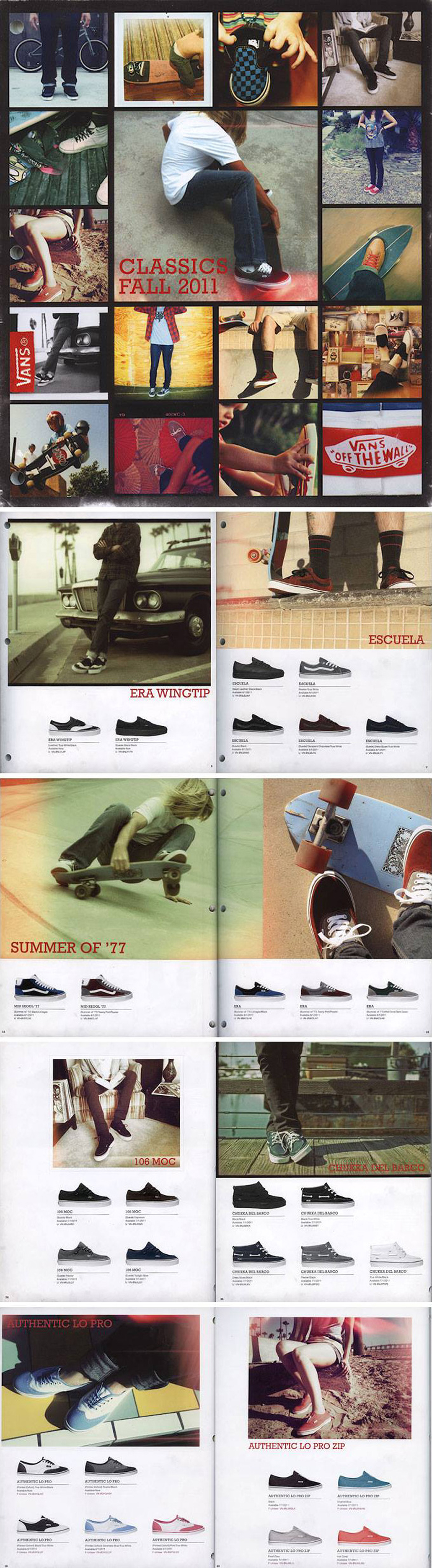 Vans Classics Catalog • Cover & Inserts.