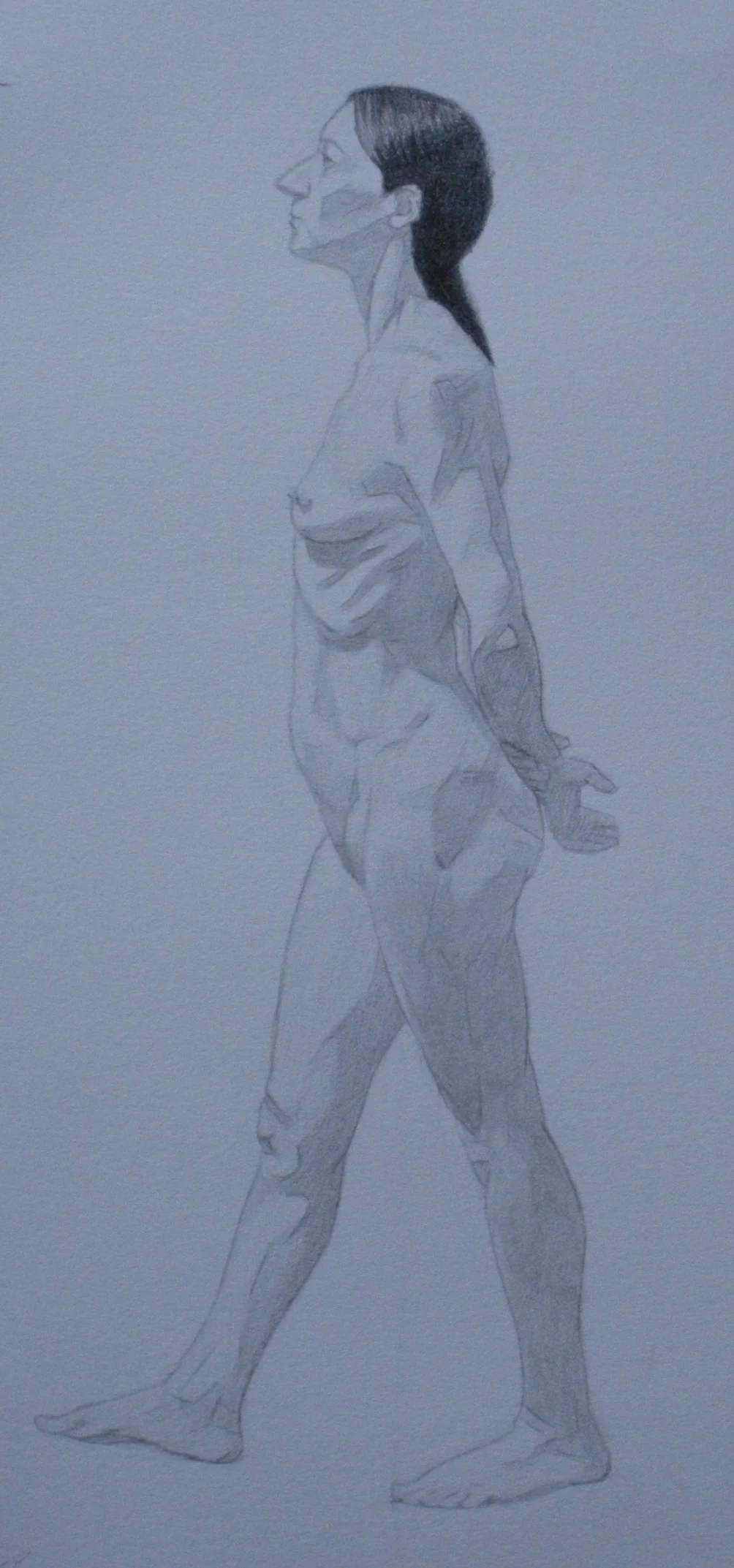 Figure Study of Walking Woman