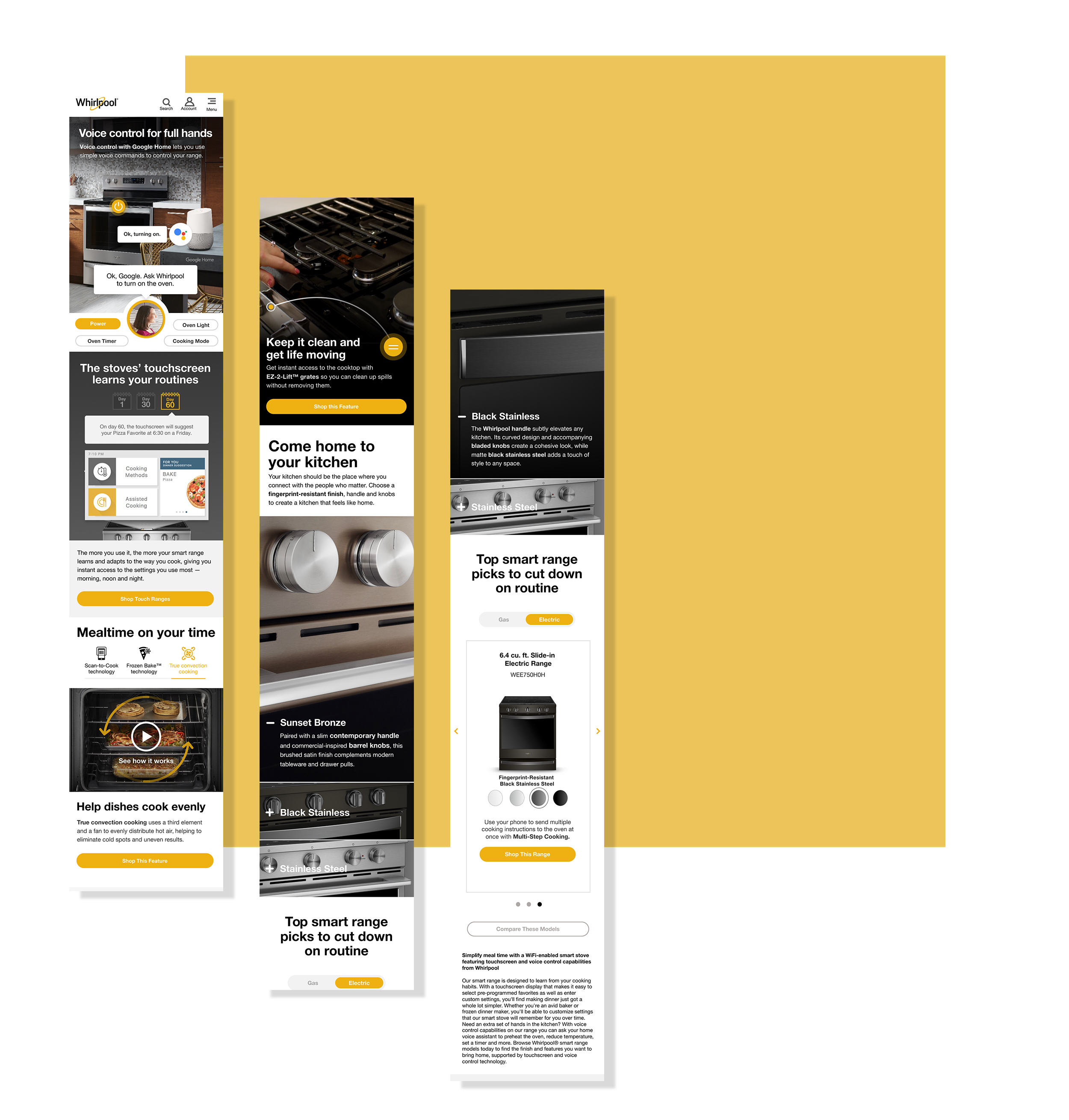 Mobile Experiential Product Page