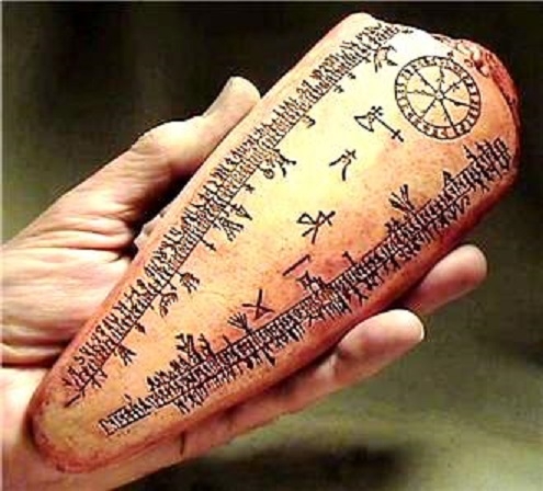  Runic calendar inscribed in whale bone