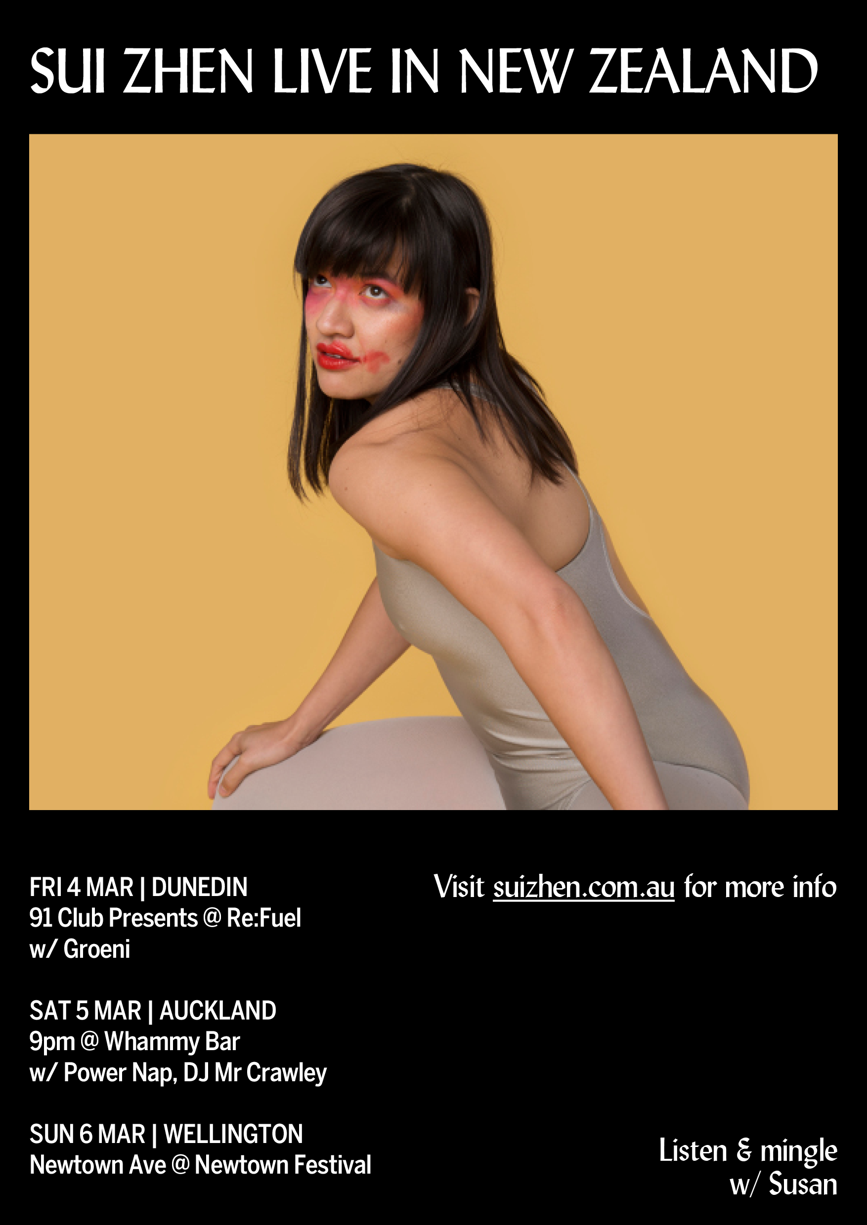 My first time in New Zealand to play some solo shows, come say hello :)