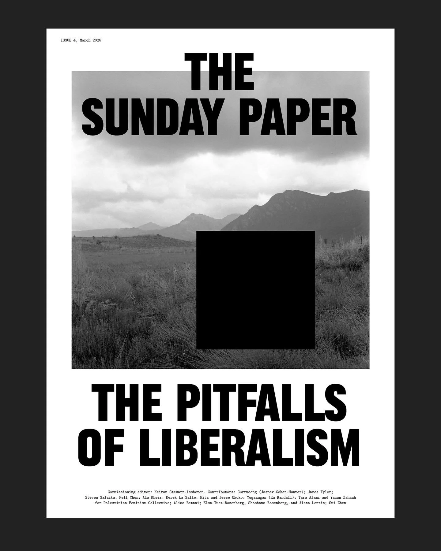 I am honoured to be amongst such esteemed comrades in the March issue of @the.sunday.paper with commissioning editor @keiran_stewart_assheton - special thanks to Keiran, Alana, Matt &amp; Tess for editorial support and for inviting me to contribute m