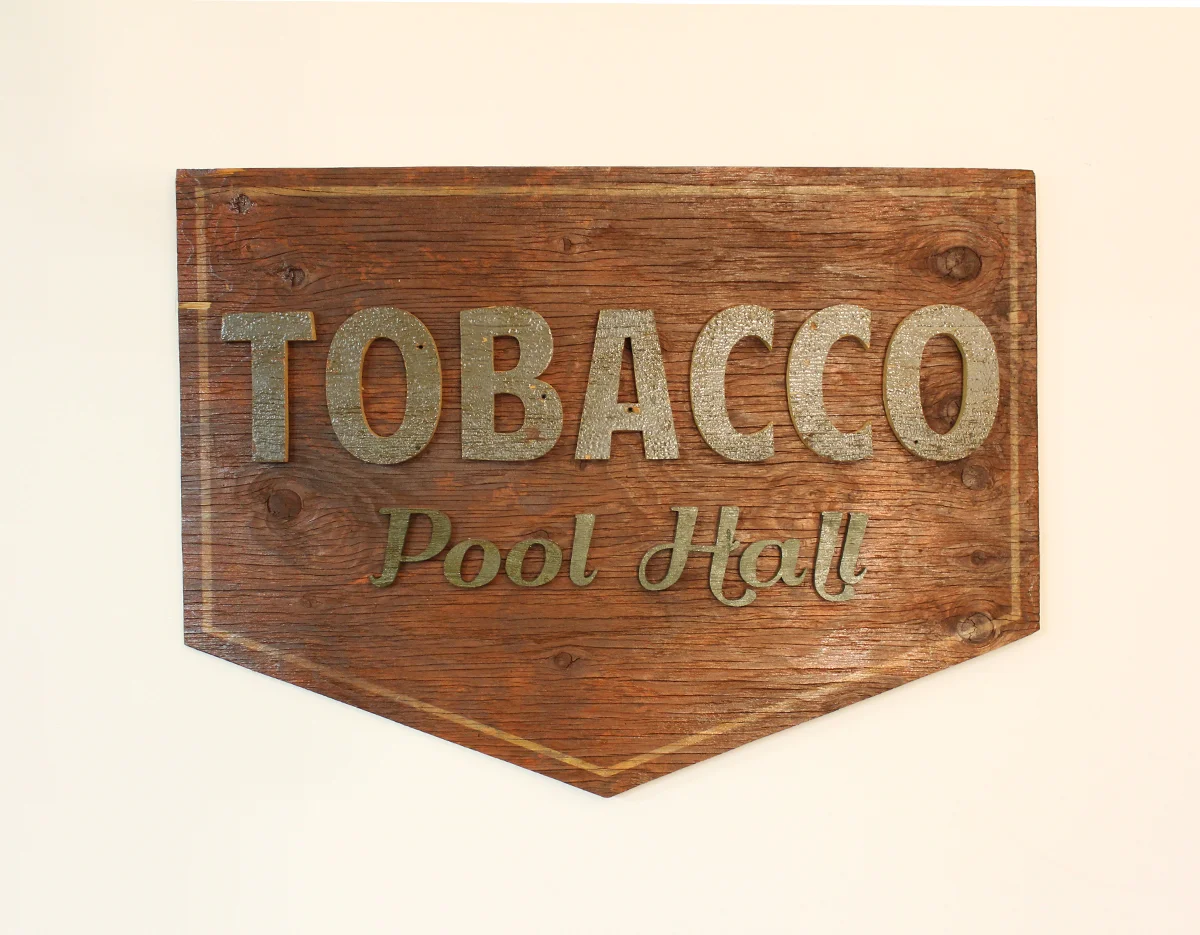 Tobacco Pool Hall Sign