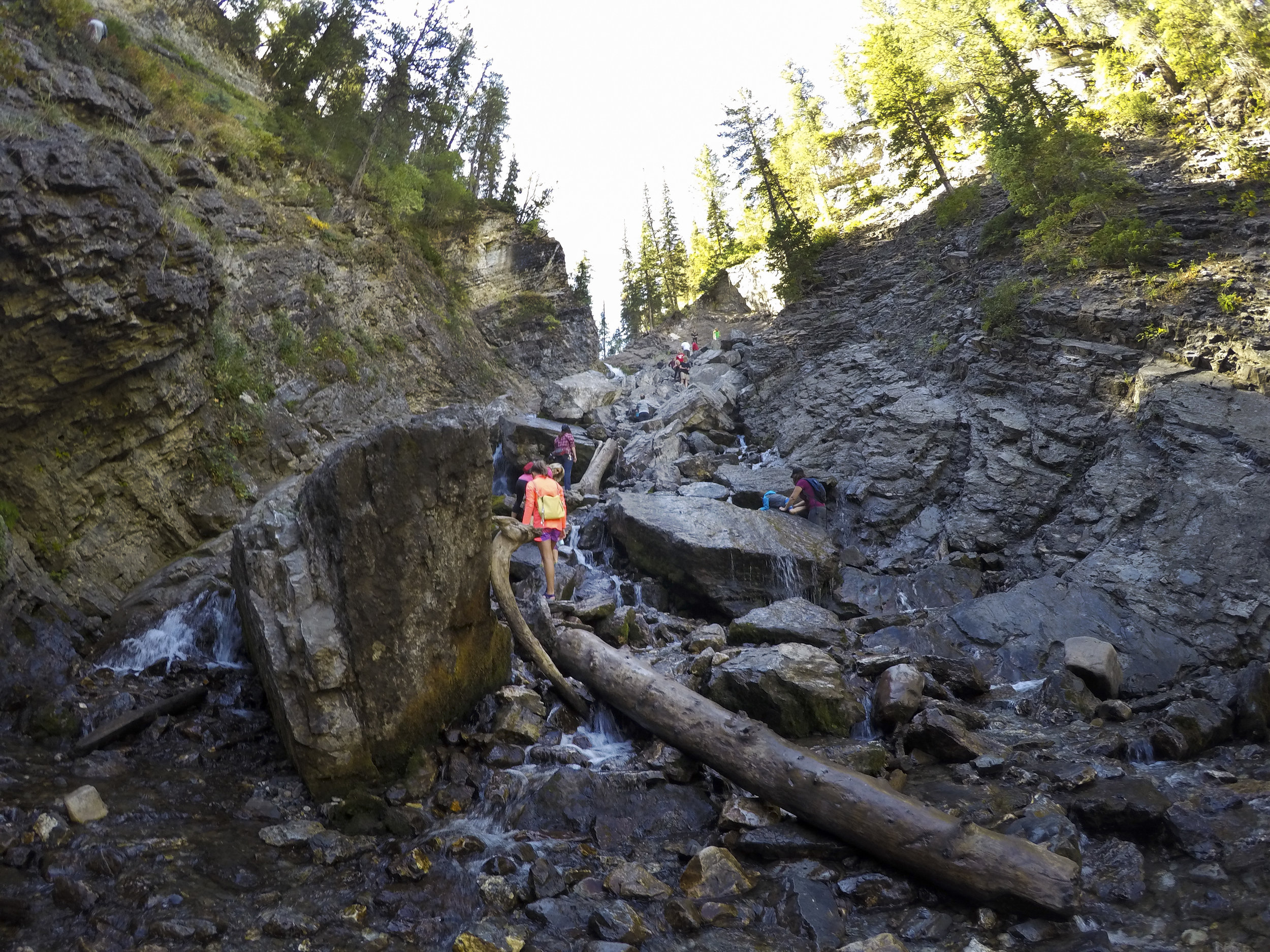 The final stage of the hike to Donut Falls