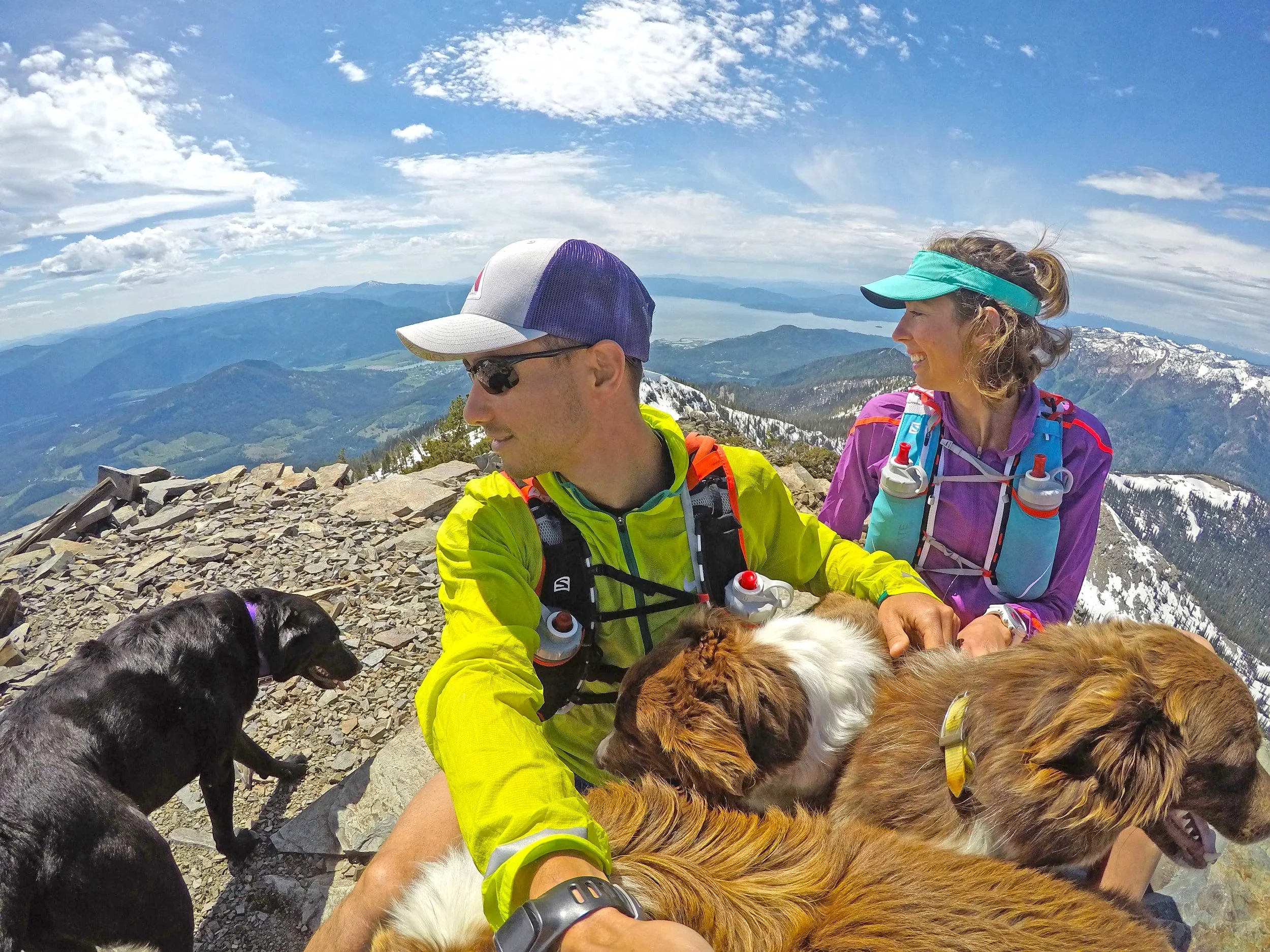 This past spring with the pups!