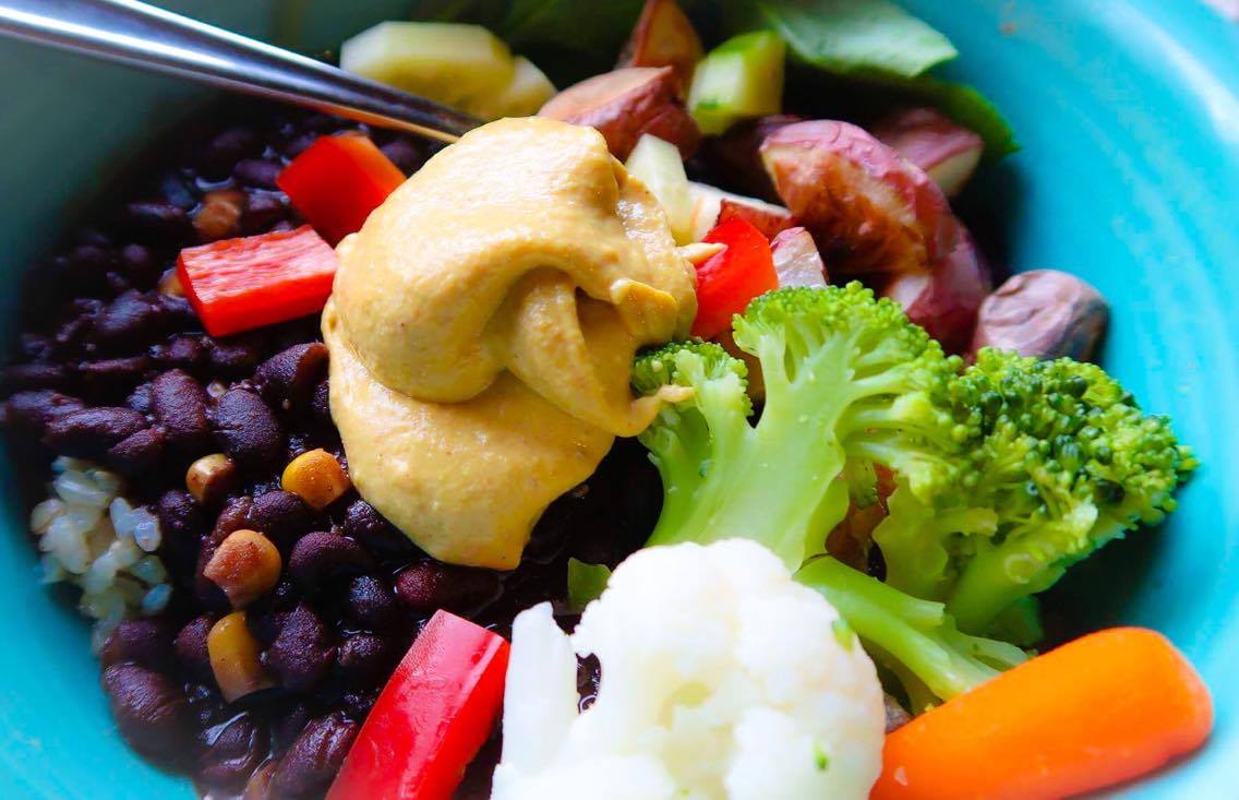 YUMM Sauce on leftovers and steamed frozen veggies! We also use Yumm sauce as a dressing!