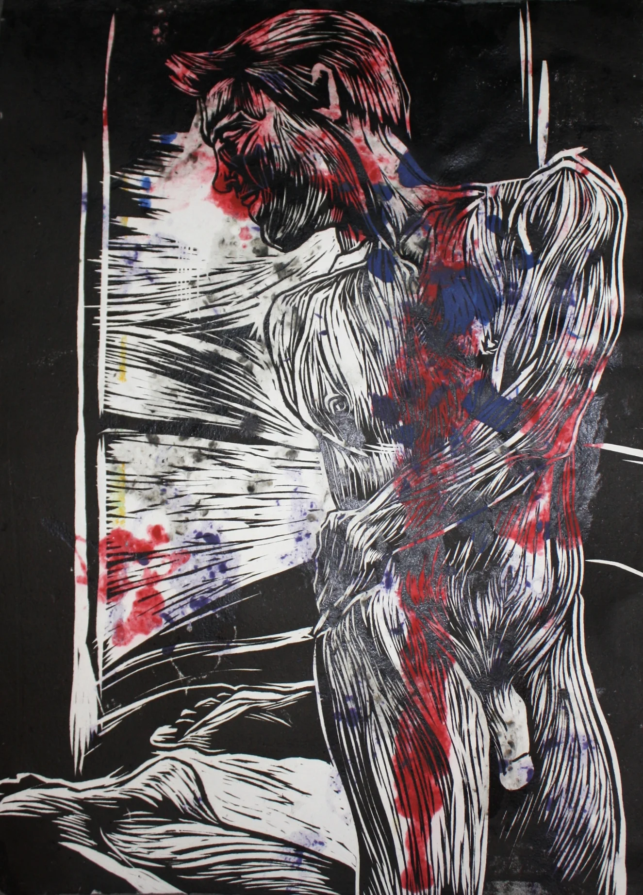  woodblock print on handmade paper  22 x 30" 