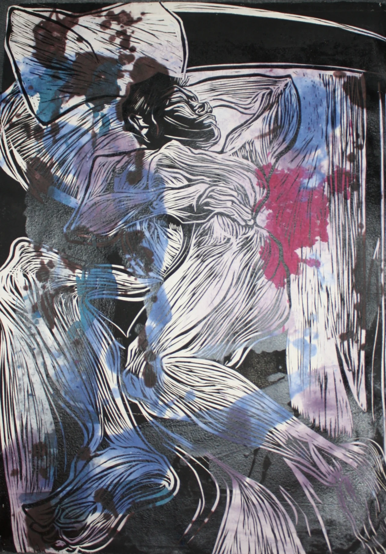  woodblock print on handmade paper  22 x 30" 