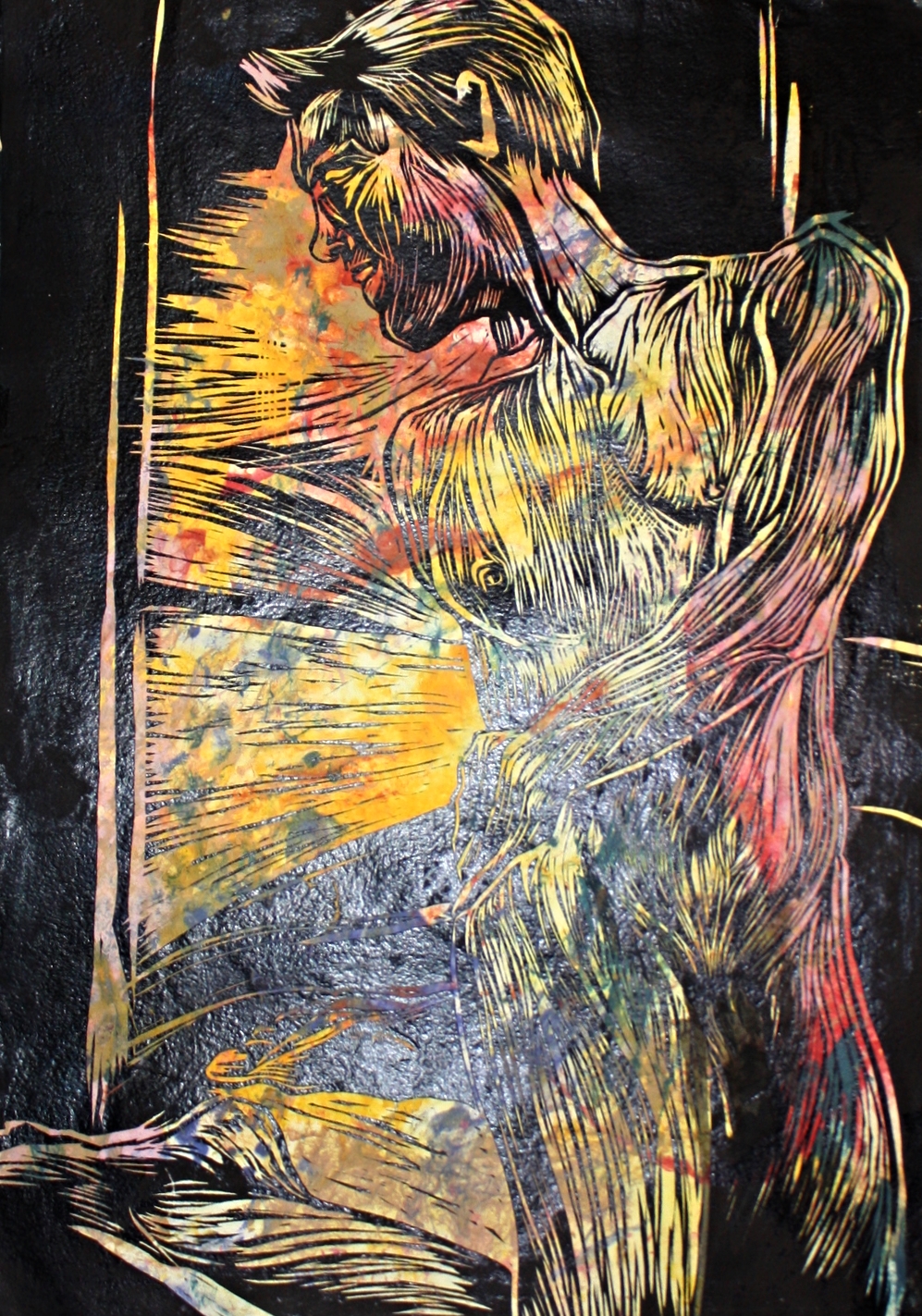  woodblock print on handmade paper  22 x 30" 