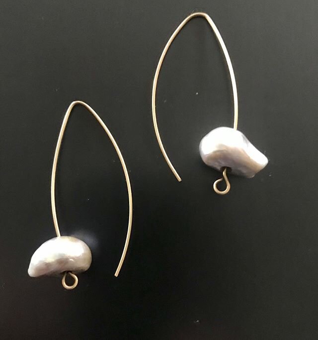I realized i wear these all the time and never put them on the lusciousjewelrypdx.com website! I love the freeform shapes if these freshwater pearls