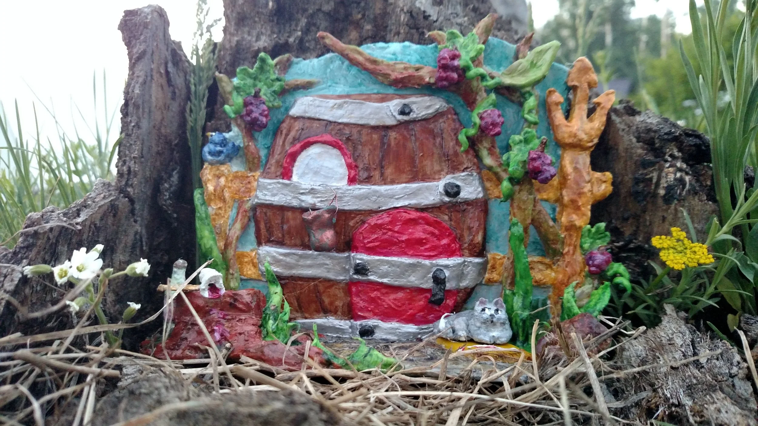 The "Saving Grapes" faerie portal, and its Faerie's Tale about Faerie Jewyl, who works with her cats to save a French vineyard from Jack Frost.