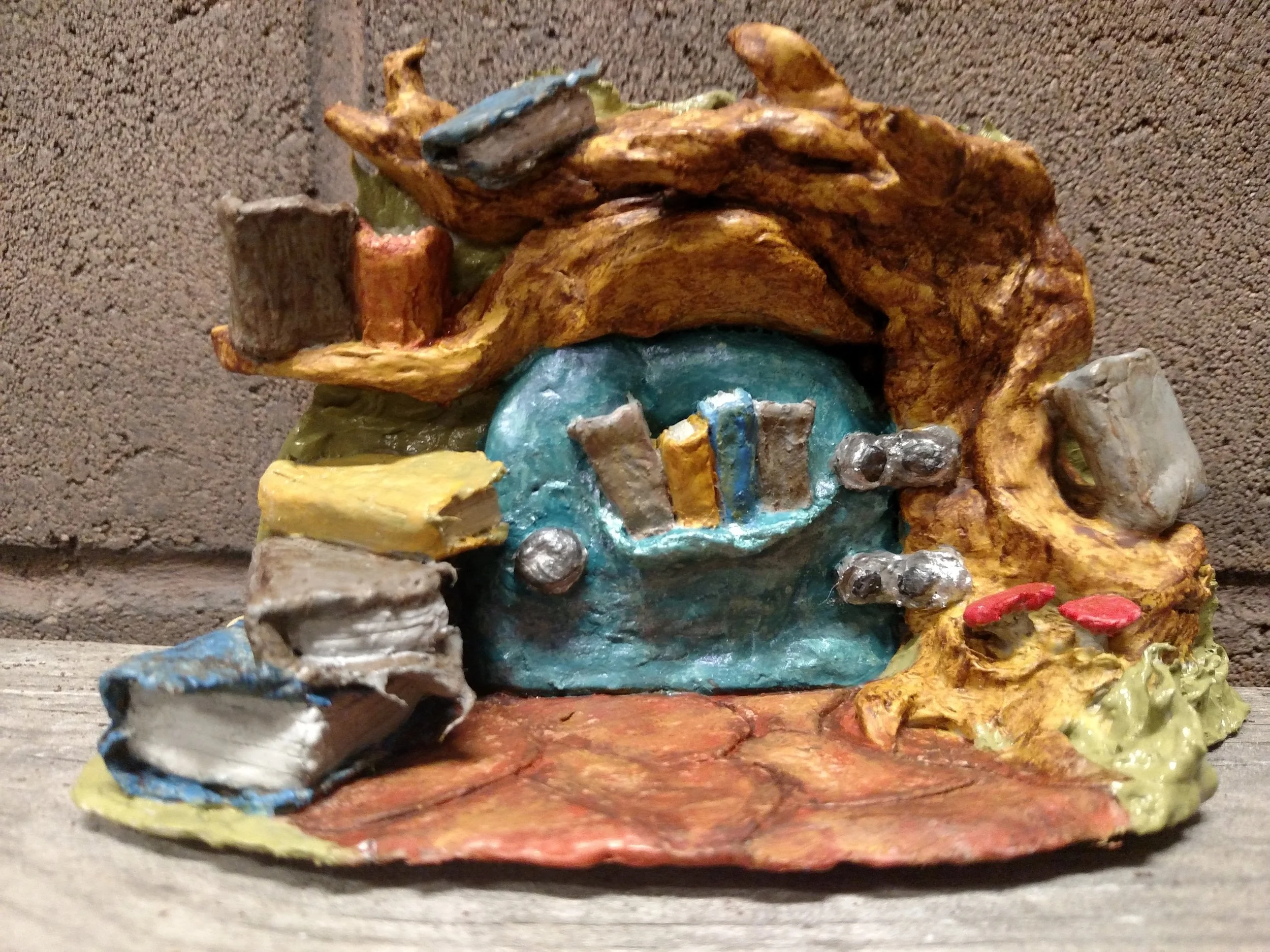 The "Books Galore" faerie portal with one of the fractured Faerie's Tales about characters escaping from Grimm's and running rampant around the countryside.