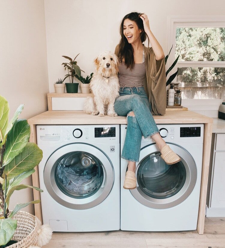 DIY Waterfall Butcher Block Washer & Dryer Counter — We The Dreamers