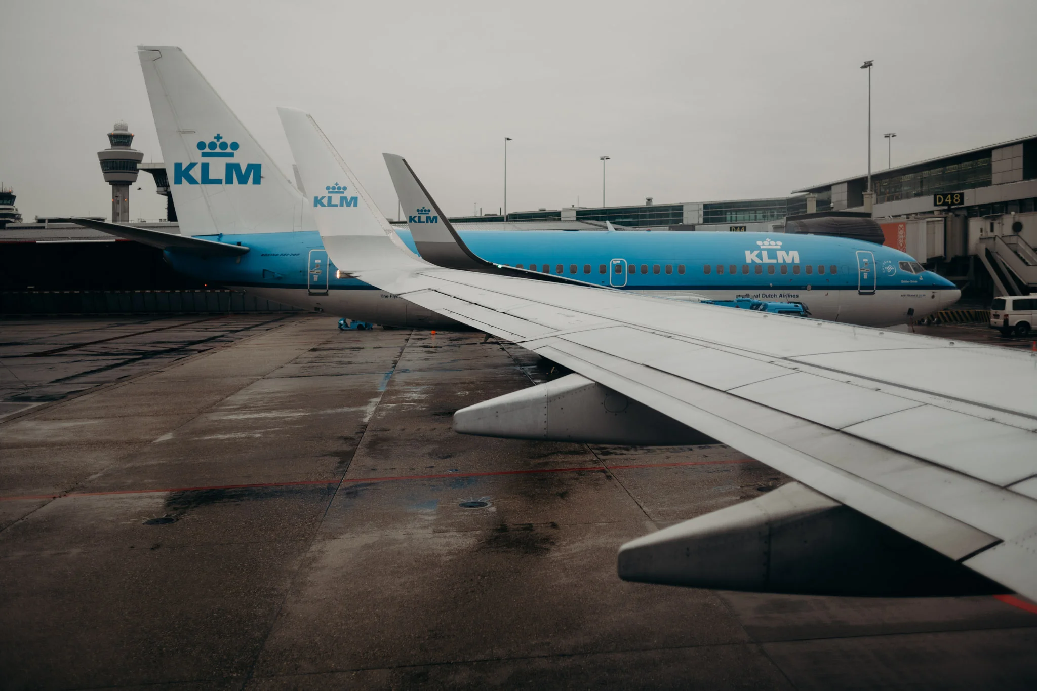 Now with KLM airlines, Amsterdam airport. Final connection to Vienna.