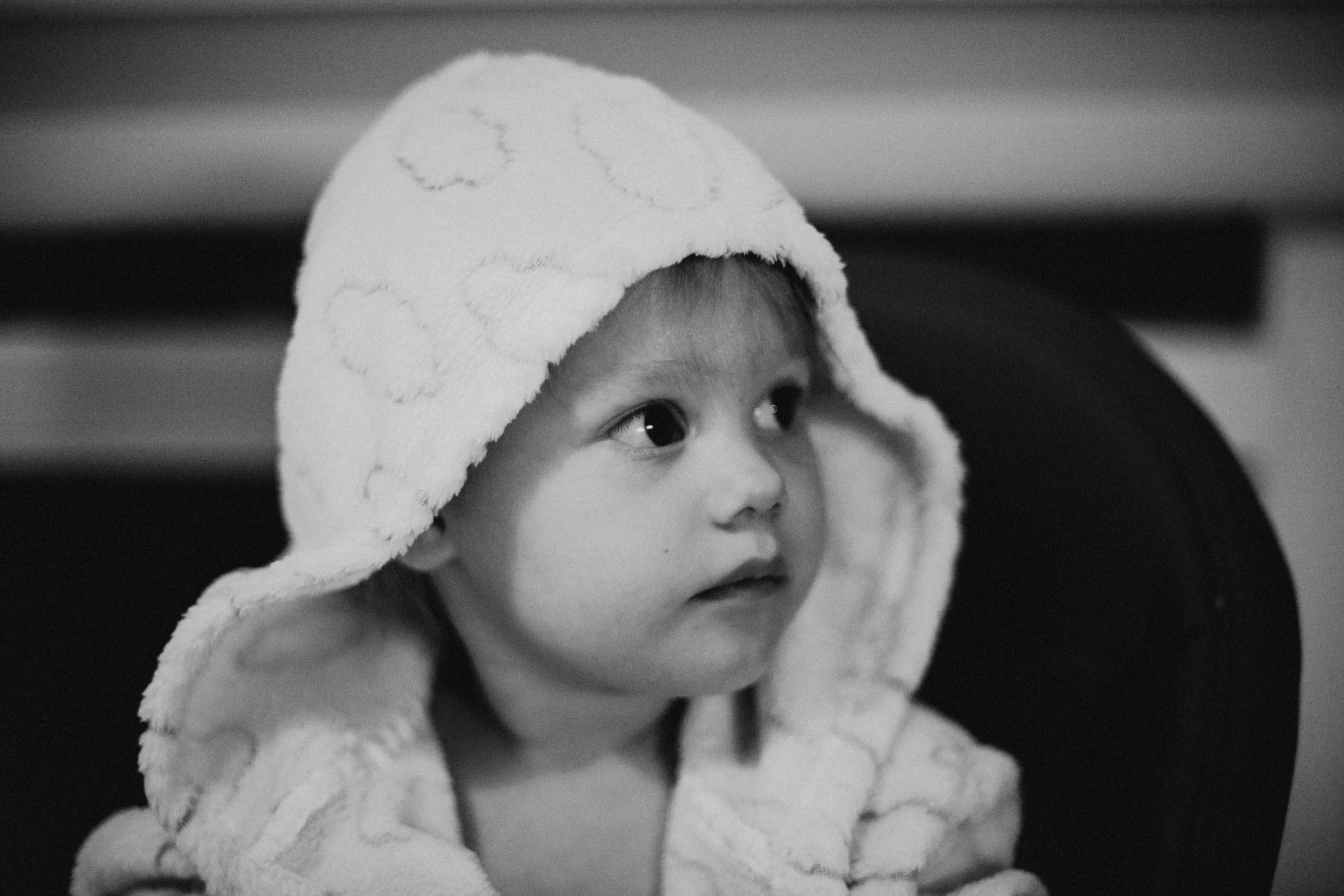 Waiting for Mom to finishing making cream-of-wheat.