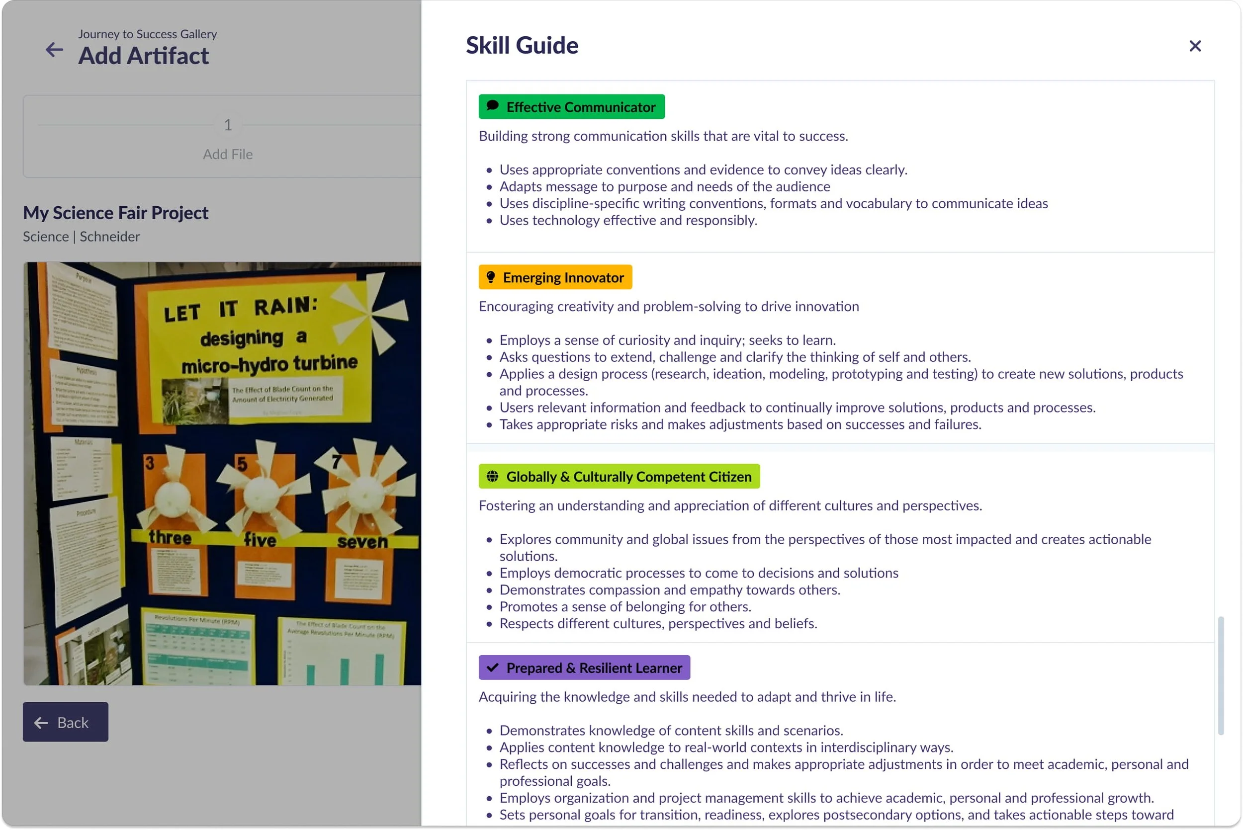 A guide about the skills students can choose