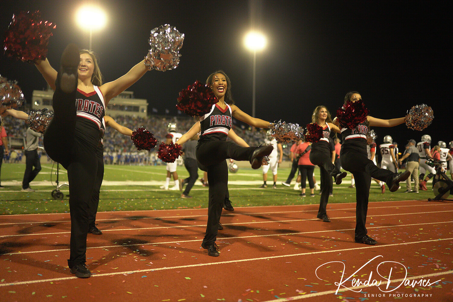 Love watching our Pom squad. Seniors Chloe Cureton and Maddy Welch do their thang!
