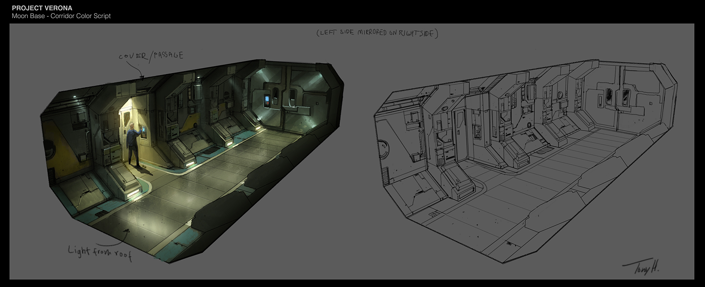 Moon base corridor module