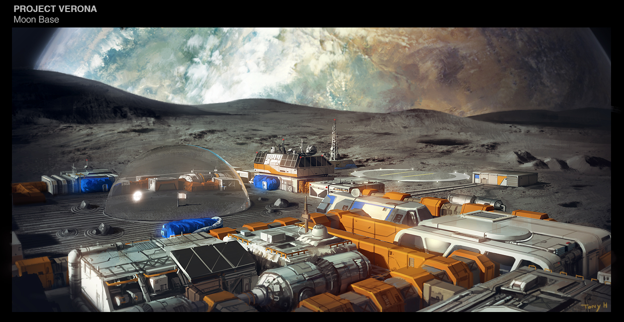 Game Concept Art. Modelled & rendered Blender, Photoshop paintover.