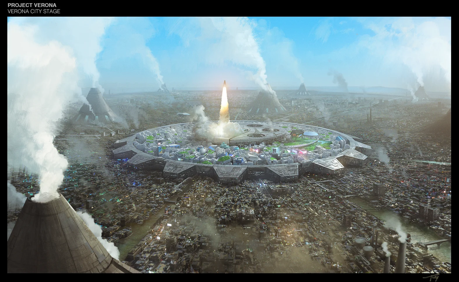 Verona City. Game concept art. Modelled & rendered in Blender, Photoshop paintover.