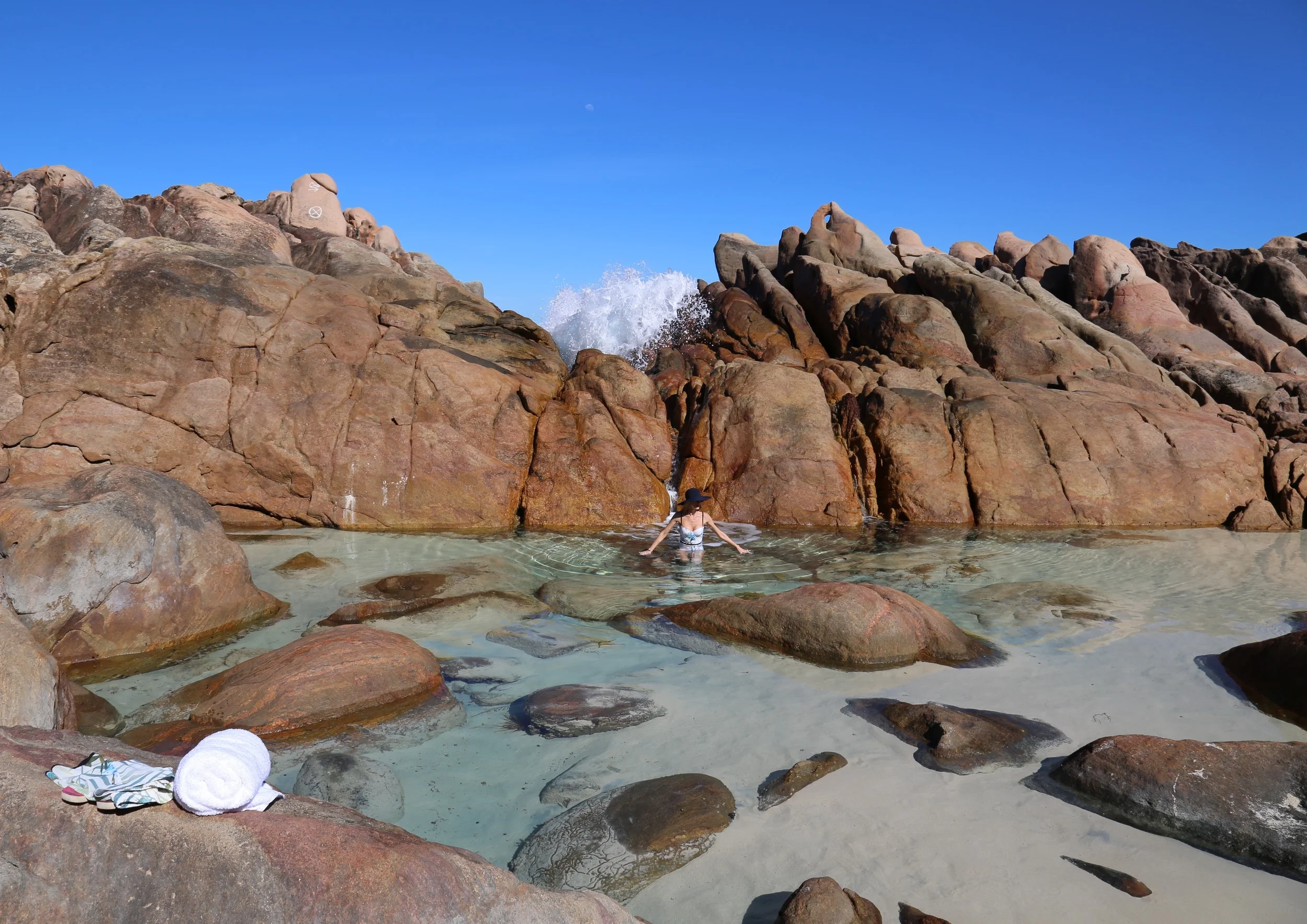 Swimsuit: Ted Baker Hat: Seafolly