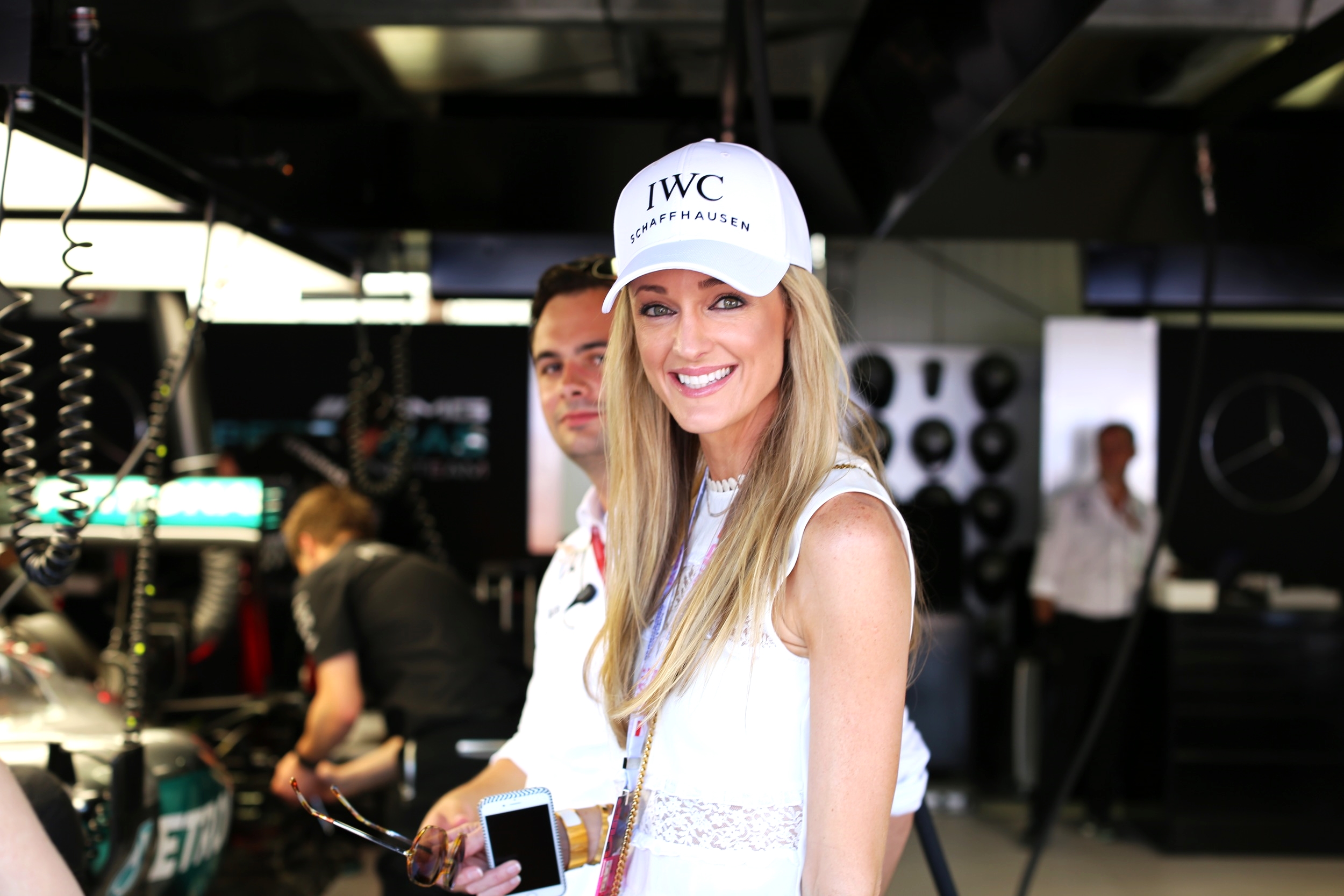 Inside the Mercedes AMG Petronas garage on Pit Lane