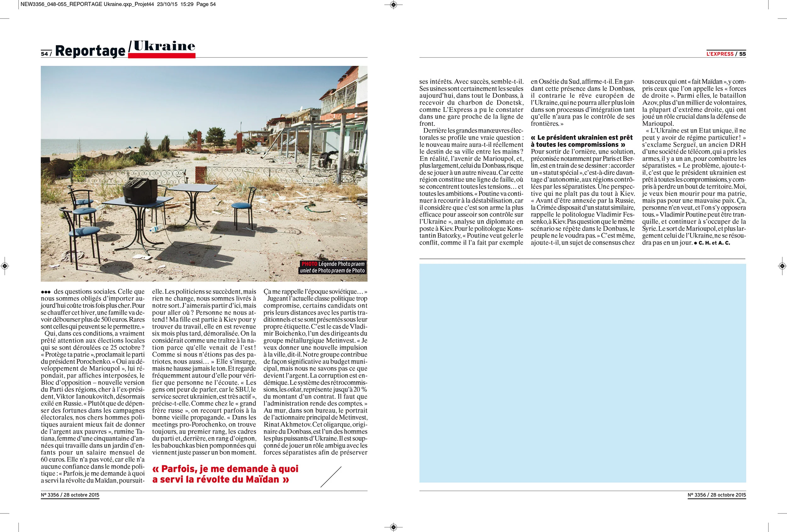 L'Express, October 28, 2015