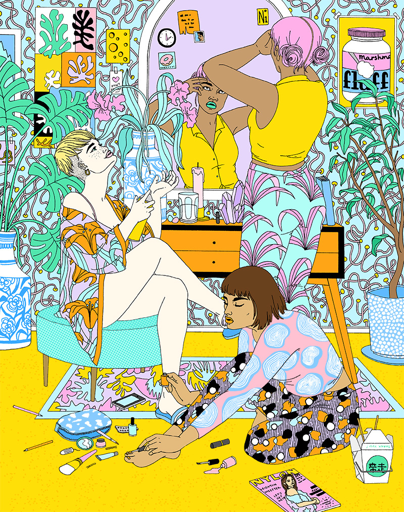 Laura Callaghan, for NYLON-magazine.&nbsp;www.lauracallaghanillustration.com