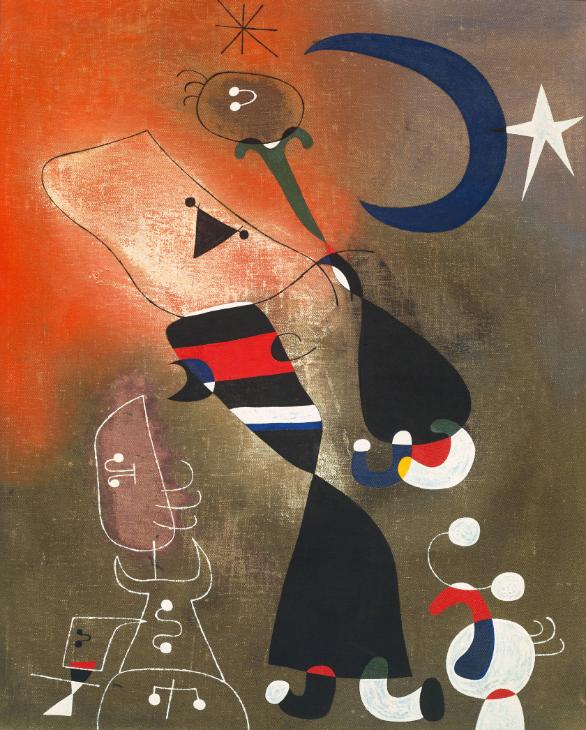 Joan Miró Women and Bird in the Moonlight 1949. http://www.tate.org.uk/
