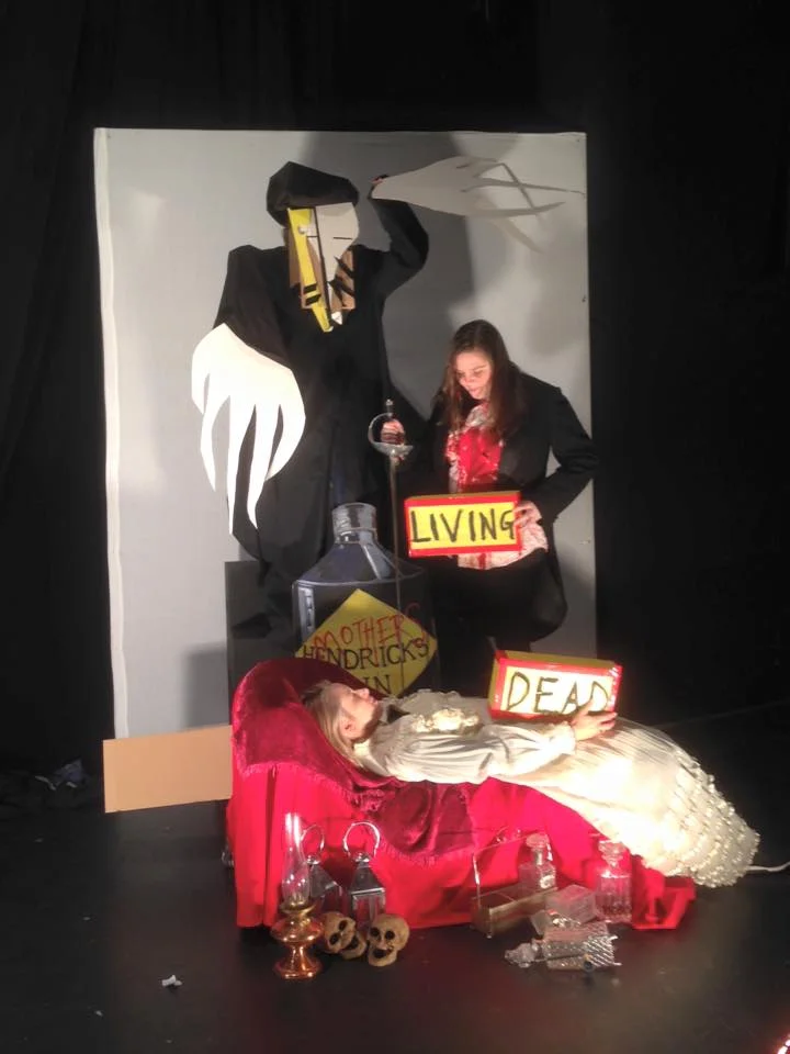 A workshop led by artist educator Ollie Briggs creating live posters with the participants as part of the Sketchbook Circle event in 2015 at Gerald Moore Gallery. Using old film posters, the groups built and starred in their versions of the image.