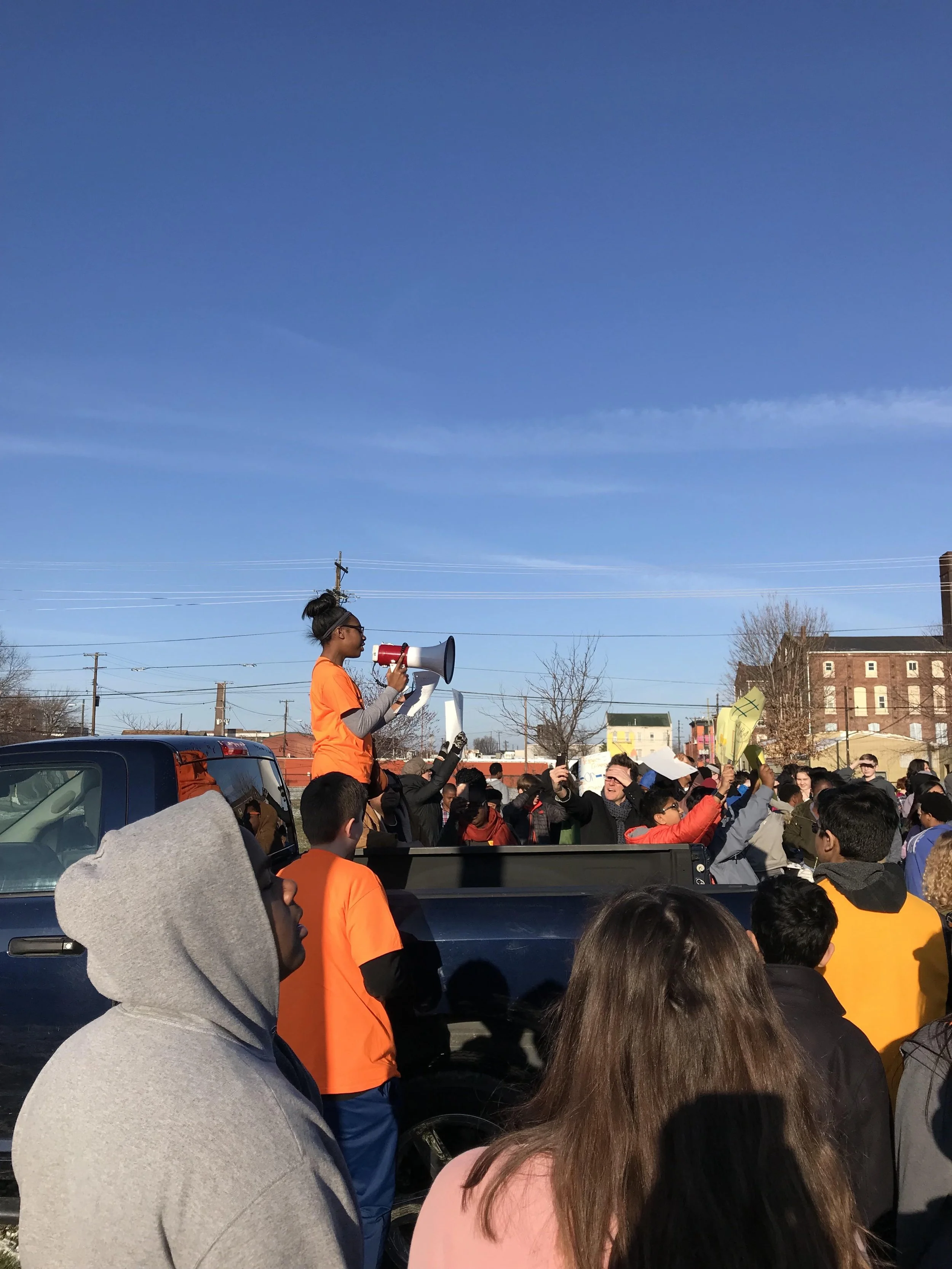 #NationalSchoolWalkout Meyzeek Middle School photo: Chris Radtke