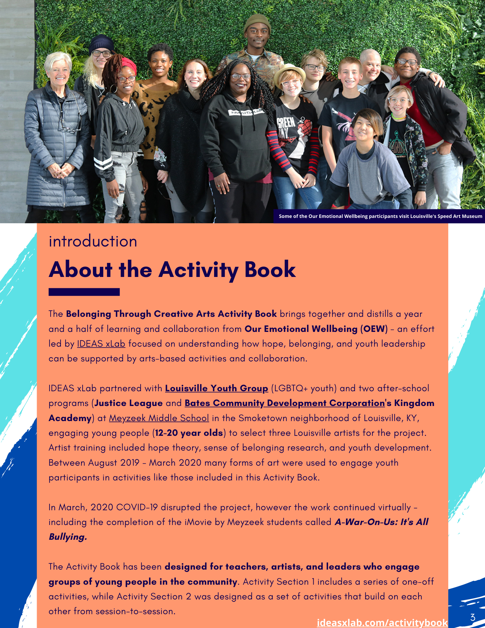 Belonging Through Creative Arts Activity Book published by IDEAS xLab Introduction