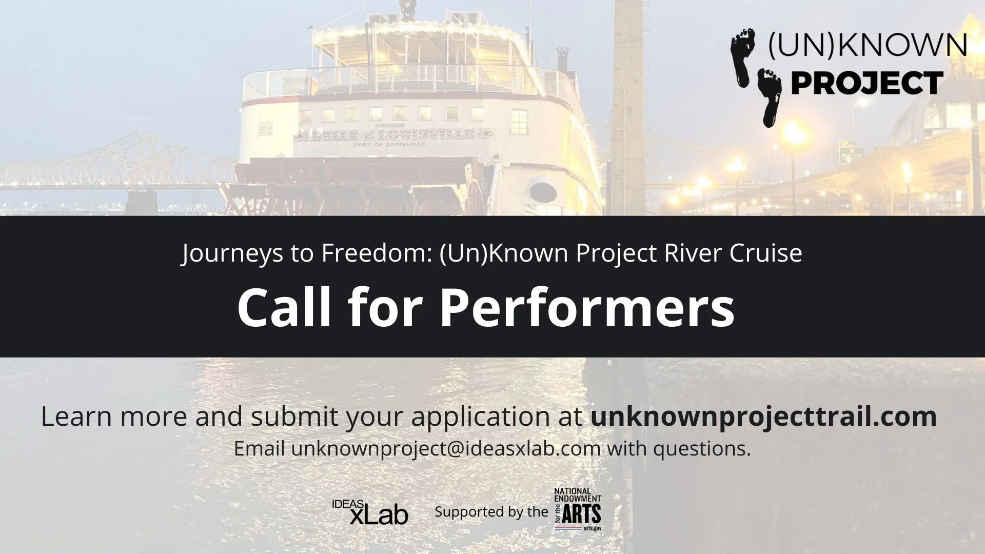 Call for Performers: Journeys to Freedom River Cruise