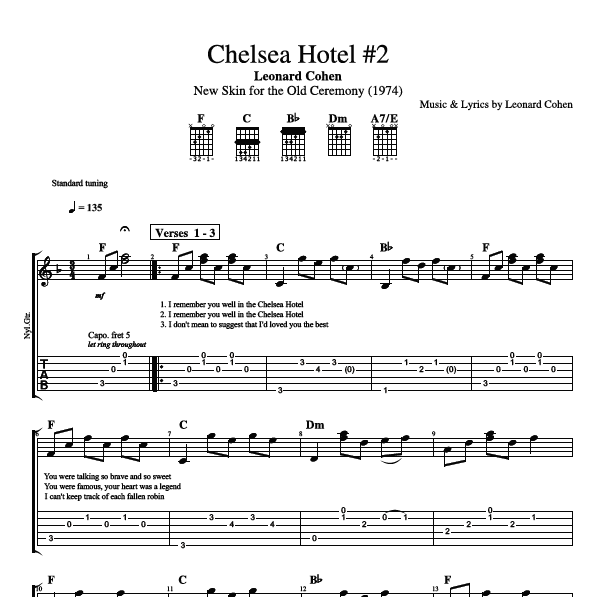 Live Wire sheet music for guitar (chords) (PDF)