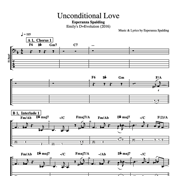 Unconditional Love By Esperanza Spalding Guitar Bass Voice Tabs Sheet Music Chords Lyrics Play Like The Greats Com You were feeling unconditional i'm so afraid of losing your love bridge you don't have to like my friends if you don't wanna (if you don't wanna, if you don't wanna) i don't care 'bout no one else since you pulled me. unconditional love by esperanza spalding guitar bass voice tabs sheet music chords lyrics play like the greats com