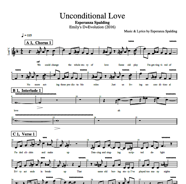 Unconditional Love By Esperanza Spalding Guitar Bass Voice Tabs Sheet Music Chords Lyrics Play Like The Greats Com Unconditional chords by oficina g3 learn how to play chords diagrams. unconditional love by esperanza spalding guitar bass voice tabs sheet music chords lyrics play like the greats com